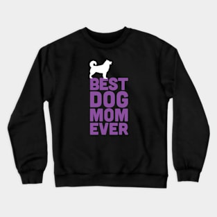 Best Malamute Dog Mom Ever - Purple Dog Lover Gift Crewneck Sweatshirt